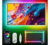 Daymeet Luces LED de TV 5 m Con Control Remoto RGB Para Televisor/Monitor de 55 a 85 Pulgadas, Alimentadas Por USB Detrás del Televisor, Sincronización