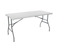 Dayron Mesa Plegable Rectangular para Catering y Camping Blanco Dayron