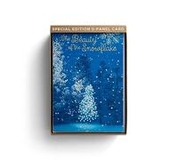 DaySpring La belleza del copo de nieve - Tarjetas de Navidad premium de 5 paneles - 18 tarjetas y sobres de Navidad, NIV