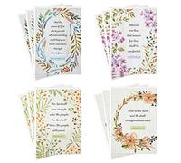 DaySpring - Tarjetas de condolencias religiosas surtidas, coronas florales (12 tarjetas con sobres)