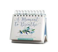 DaySpring - Un momento para respirar - Calendario perpetuo (90857), blanco, 5 1/2 pulgadas x 5 1/4 pulgadas x 1 1/4 pulgadas