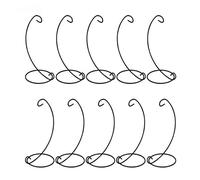 DAZZLEEX 10pcs Navidad Bolas titular ornamento colgante soporte de exhibición suspensión metal en forma de L