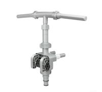 DAZZLEEX Fuente solar de doble boquilla, rociador flotante de jardín, para estanque de baño de pájaros, 60,5 x 50 cm (gris)