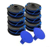 DAZZLEEX Juego de 6 bobinas y tapas para recortadora de hilo de 40 V, línea de nailon de 1.65 mm, carretes de repuesto de 20 pies para kit de piezas de recortadora de césped inalámbrico 120X-06 y