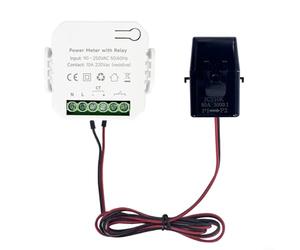 DAZZLEEX Medidor de energía WiFi para Tuya, Kit de Monitor de Potencia WiFi CT con Abrazadera de 80A, medición en Tiempo Real de Voltaje, Corriente, frecuencia de Potencia
