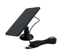 DAZZLEEX Panel solar de 4 W para cámara parpadeante al aire libre con cable de 10 pies, cargador de silicona monocristalina, soporte ajustable, fuente de alimentación resistente a la intemperie para