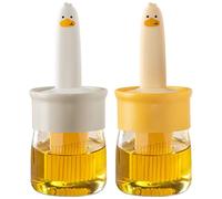DBAILY Brocha de silicona, 2 unidades, brocha para hornear, botella de aceite incluida, cepillo de cocina, pincel para barbacoa, cocinar huevos o salsas, asar