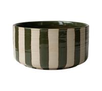 DBKD Cuenco decorativo Line Ø16 cm Verde con rayas