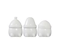 DBKD Decoración navideña Hipster Triplets. set de 3 Shiny white