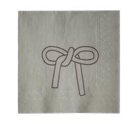 DBKD Servilleta de papel Bow 33x33 cm. set de 20 Beige