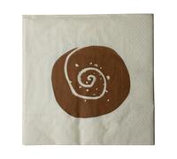 DBKD Servilletas de papel Bulle. paquete de 20 Creme-Brown. 33x33 cm