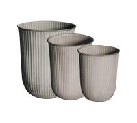 DBKD Set de 3 macetas Out stripe Beige