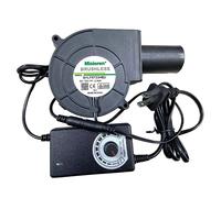DC 12V 2.85A Mini soplador de leña estufa de barbacoa velocidad ajustable gran volumen de aire Turbo ventilador 5500R/Min estufa de aceite residual estufa de leña with Power Supply