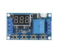 DC 5-30V Pantalla LED Retardo de encendido/apagado Módulo de relé Disparador Ciclo Retardo Temporizador Interruptor Compatible con fuente de alimentación Micro USB 5.0V