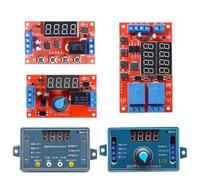 DC 5V 12V 24V 10A Relé de retardo de tiempo ajustable LED Temporizador Digital Control de interruptor de disparo 1 Uds(5PCS,24V With Rotary)