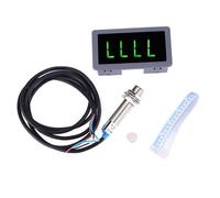 DC 8-24V 40mA 10-9999RPM 4 Tacómetro LED Digital RPM Medidor de Velocidad + Sensor de Interruptor de Proximidad Hall NPN Verde Para Medición de Velocidad RPM(Verde)
