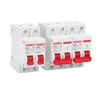 DC MCB 12V 24V 48V 60V 110V Circuit Breaker Battery Protect Switch Positive Negative Short Circuit 2P 10A 20A 50A 100A 125A 150A(10A)