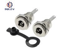 DC099 5,5mm x 2,1mm DC toma de corriente hembra conector de montaje en Panel Metal DC-099 agujero abierto 11MM 5,5*2,1 5,5*2,5 5.5X2.1MM