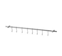 Dcasa Barra Colgador de Utensilios de Cocina Acero Inoxidable 8 Ganchos 54,5cm