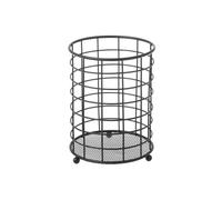 Dcasa Cesta para cubiertos negras de metal de 15x12x12 cm