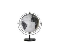 Dcasa Globo terraqueo giratorio de hierro y pvc negro de 24x20x30 cm