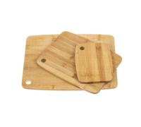 Dcasa Juego de 3 tablas de cortar de bambú natural para cocina