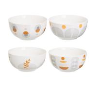 Dcasa Juego de 4 boles de stoneware colores atardecer de 700 ml