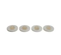 Dcasa Juego de 4 posavasos de marmol laton, hansa natural de 10x10 cm
