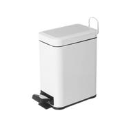 Dcasa - Papelera de baño de metal blanca nórdica para cuarto de baño Fantasy