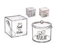 Dcasa Salero y Azucarero de Cocina Super Original Acrilico Diseño Frases