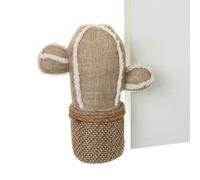 Dcasa Tope puerta original cactus de tela arena de 25x10x28 cm