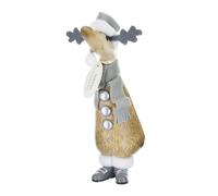 DCUK Patito navideño de madera gris alpino, diseño de renos
