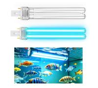 Ddlisu 2*Bombillas de filtro para estanque de 9W, bombillas ultravioleta UVC para filtros y clarificadores, bombilla/tubo UV de repuesto PLS G23 de 2 pines, Para estanques de peces, peceras, acuarios