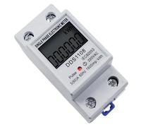 DDS1108 60A carril Din monofásico dos cables LCD pantalla Digital consumo de energía medidor eléctrico kWh AC 230V 50Hz
