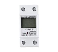 DDS1108 - Medidor de energía digital monofásico 50A 60A LCD retroiluminado, monitor de consumo de energía eléctrica CA 220V 50/60Hz (sin retroiluminación)