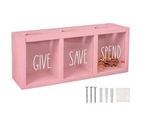 De Ahorro Infantil De Madera con Acceso Fácil | Bote Ahorro Monedas Infantil para chicos chicas estudiantes alumnos pequeños dormitorio estudio mesita
