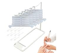 de almacenamiento de lámina de transferencia - Estuche portátil impreso en 3D de 16 piezas con base, de almacenamiento de herramientas para uñas | Salón de manicura, viaje en casa, boda, fie