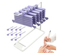 de almacenamiento de lámina de transferencia - Estuche portátil impreso en 3D de 16 piezas con base, de almacenamiento de herramientas para uñas | Salón de manicura, viaje en casa, boda, fie