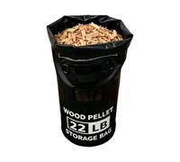 de almacenamiento de pellets de madera, 10 kg, bolsa de recogida de | Contenedor de carbón vegetal para barbacoas al aire libre, barbacoa, camping, patio trasero, picnic, terraza, garaje
