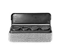 de almacenamiento para cambiar, organizador de coche pequeño, clasificador de cambio de coche de diamantes de imitación de , contenedor de almacenamiento de dinero portátil, accesorios de