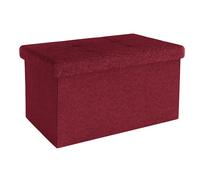 de almacenamiento plegable Intirilife 49X30X30 Cm Taburete con y de almacenamiento de tela con abolladuras - Reposapiés de almacenamiento plegable cofre taburete