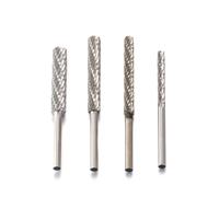 De alta velocidad de acero de Rotary Burr cortador giratorio archivo 3/4/5/6MM para Dremel accesorios fresa broca grabado poco Todos los Tamaños (4 piezas)