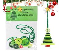 de árbol de Navidad con botones, gancho y educativo, de botón de árbol y muñeco de nieve, para chimenea, soporte de ventana, puerta de pared, sala de estar, adolescentes, adultos