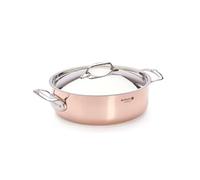De Buyer Prima Matera Olla de cobre/acero de 28 cm con tapa de acero inoxidable