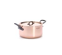De Buyer, CACEROLA COBRE INOX CON TAPA Y CON ASAS DE FUNDICION 20 CM-29,5 x 20 x 13 cm-6466.20
