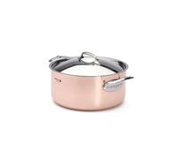 De Buyer, CACEROLA CON MONTURAS INOX CON TAPADERA Ø 28 CM,28 cm-6442.28