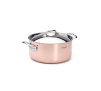 De Buyer Cacerola Prima Matera Induction con monturas inox y tapadera Ø 28 cm