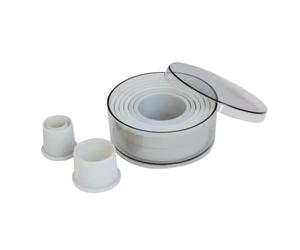 De Buyer, CAJA DE 9 CARTADORES REDONDOS PLASTICO, LISOS / Ø2,10 CM H.3,5--4308.00