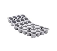 De Buyer, ELASTOMOULE-MINIMOLDE ACANALADO BORDELES 30X20CM28 PASTELES Ø3,5 CM--1856.01D