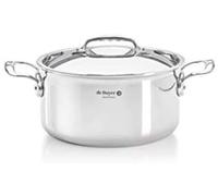 De Buyer Mini cacerola para salsas Affinity 3742.24, acero inoxidable con tapa 24 cm